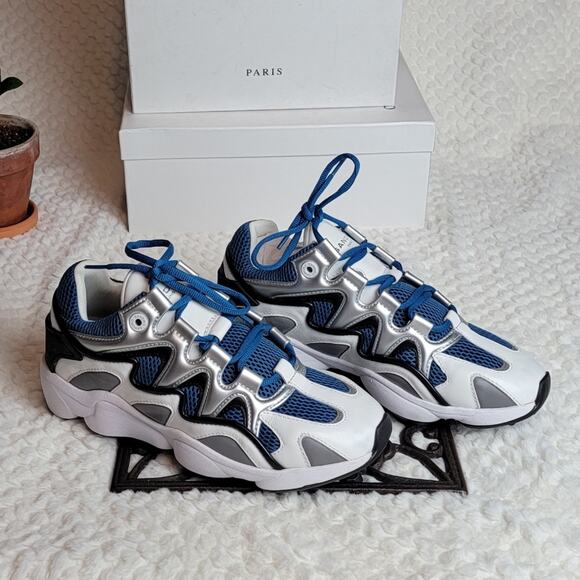 NIB Sandro Atomic Sneakers in Blue, Sz 40 / US 7M / 9W - Picture 4 of 13